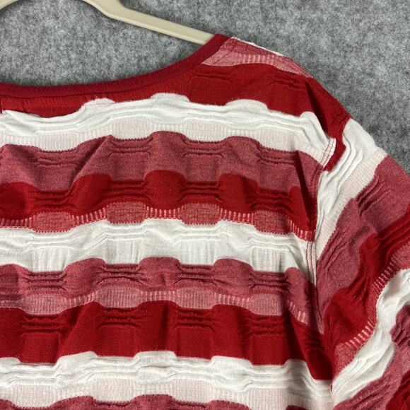 Ali Miles Tunic Top Womens 2X Striped Textured Crinkle Stretch Artsy Lagenlook - Picture 12 of 13